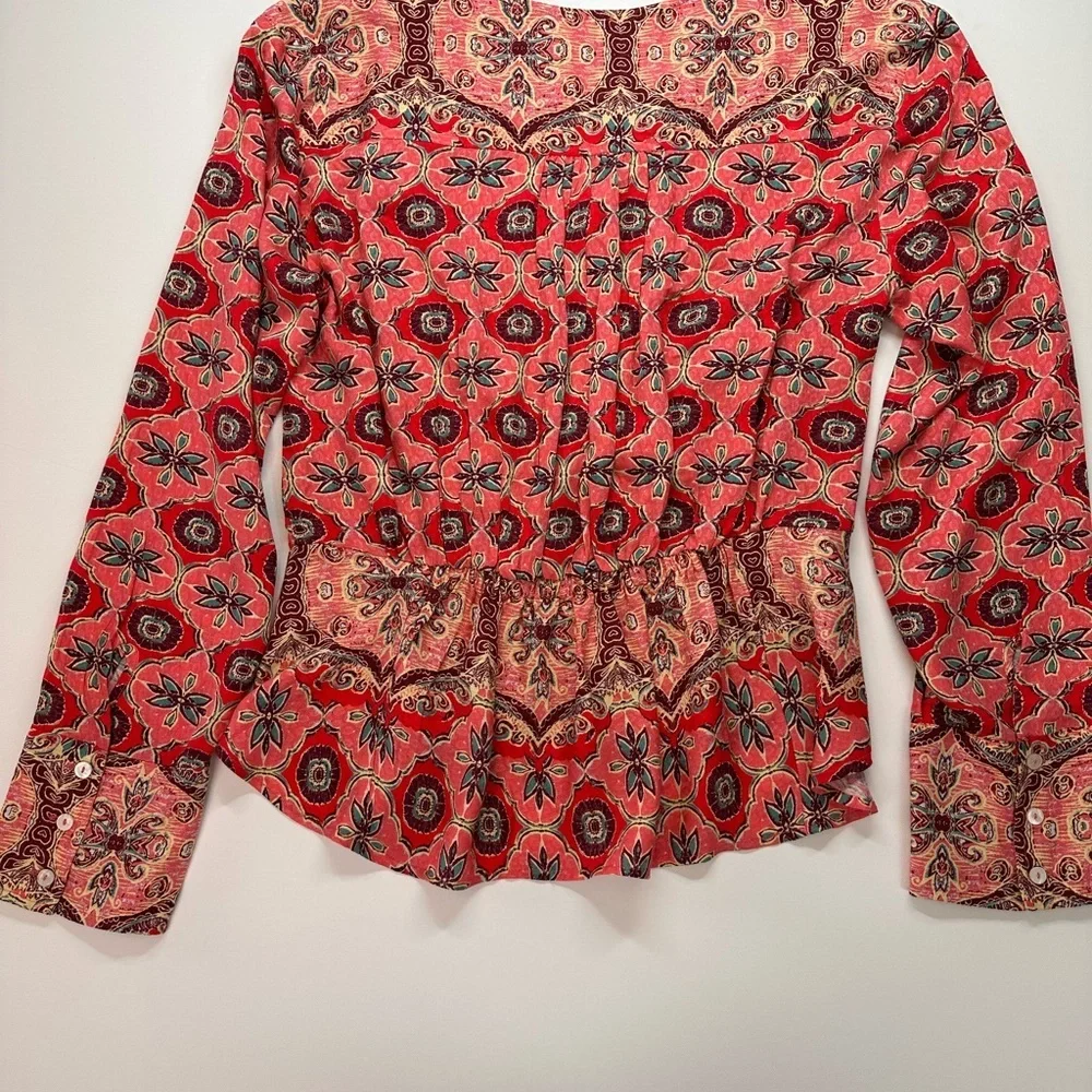 Free People Pink Floral Blouse